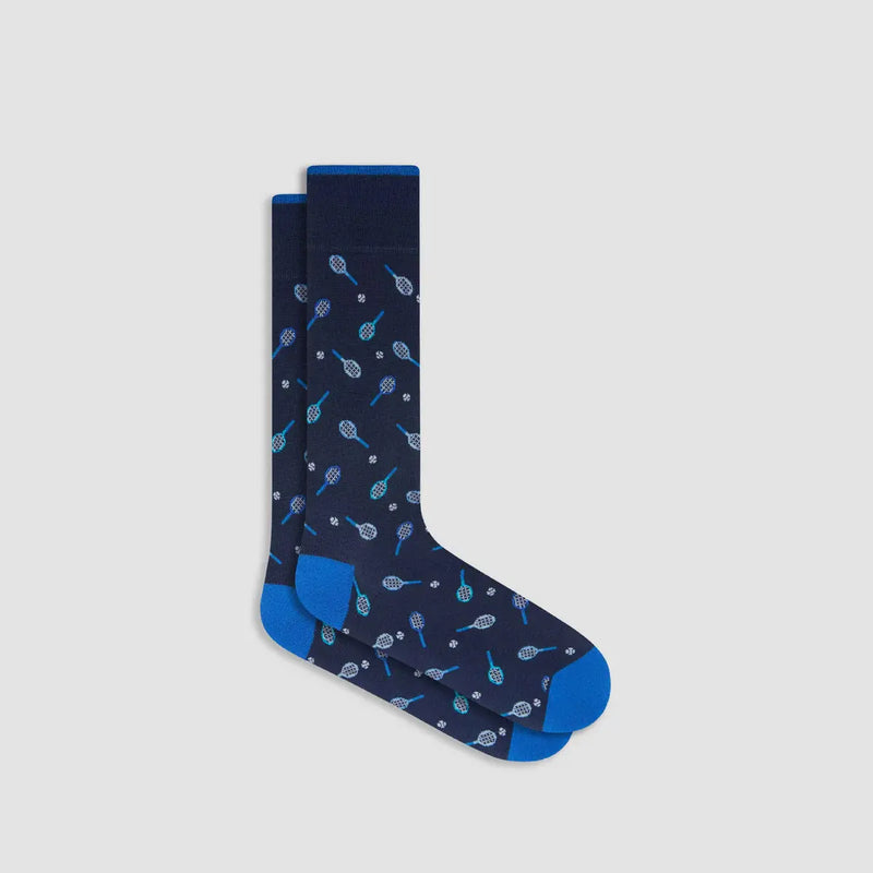 Tennis Mid-Calf Socks - Navy Bugatchi