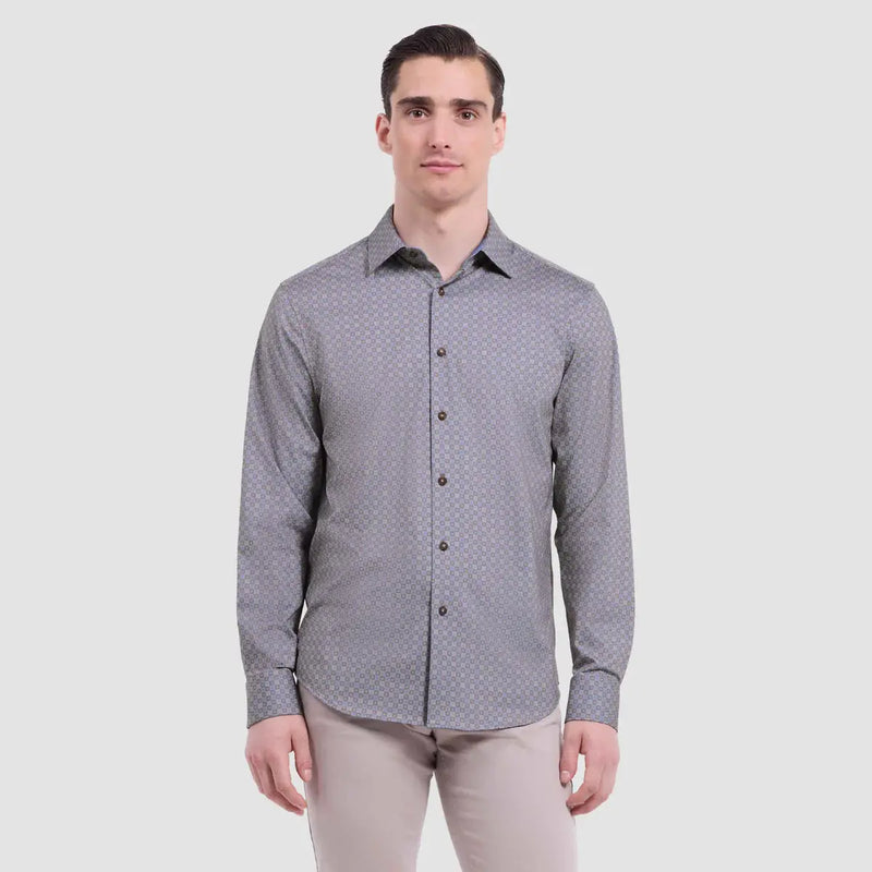 Jimmy Double-Sided Geometric & Solid OoohCotton® Shirt Bugatchi