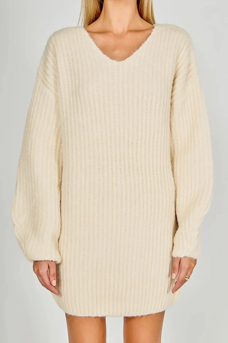 Chunky Rib Oversized Mini Dress ENDLESS ROSE