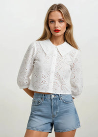 Havenburg White Eyelet Top
