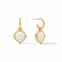 Honeybee Hoop & Charm Earring - Mother of Pearl