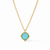 Honeybee Solitaire Necklace - Iridescent Bahamian Blue