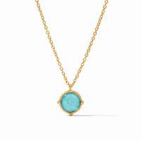 Honeybee Solitaire Necklace - Iridescent Bahamian Blue