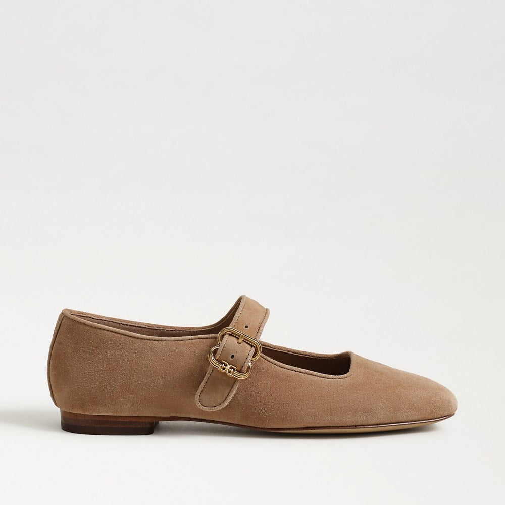 Michaela Mary Jane Flat - Cypress Tan Suede
