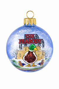 The Peabody Hotel Blue Ball Ornament – 80mm
