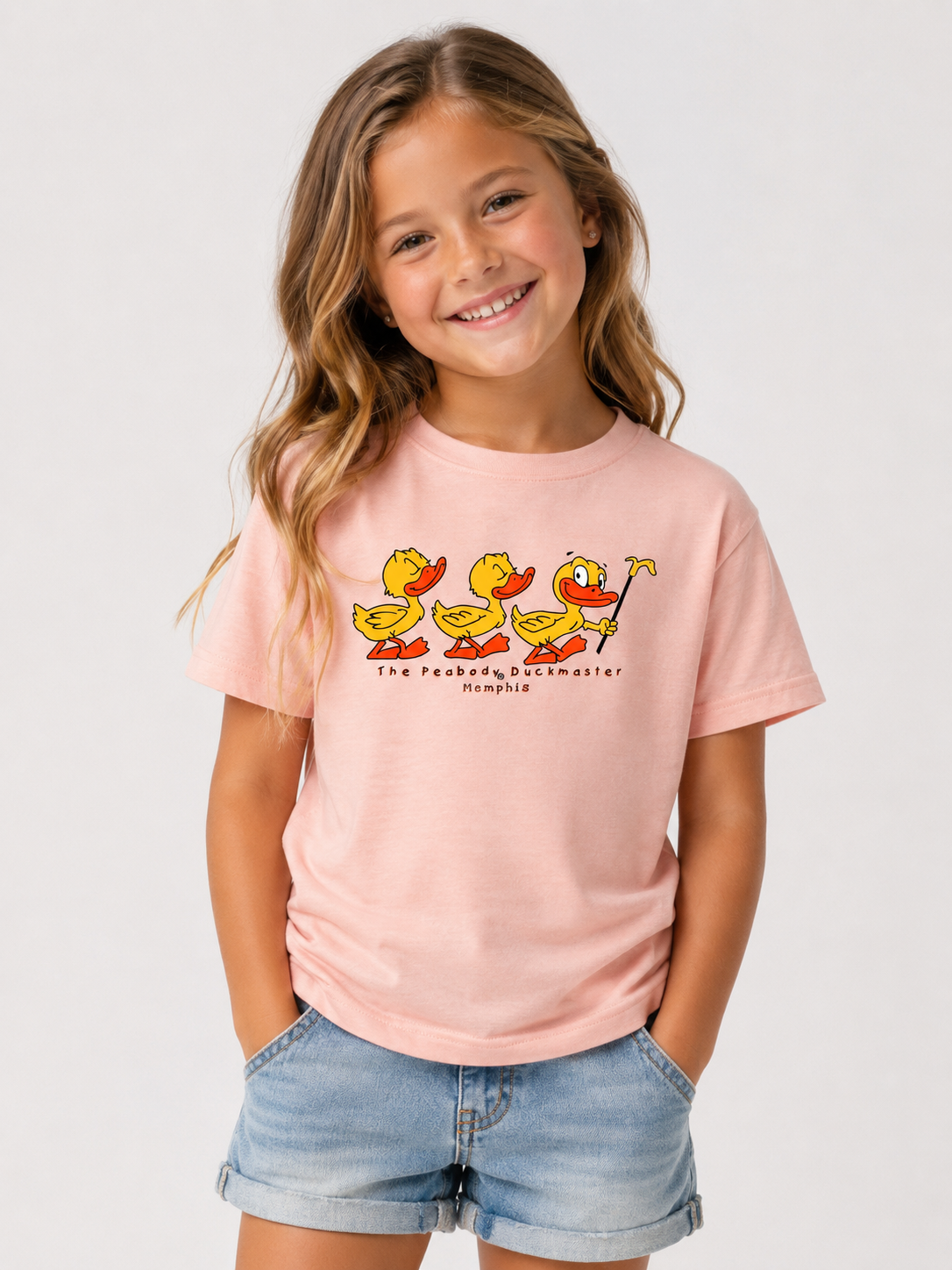 Youth Peabody Duck Master Tee - Peach