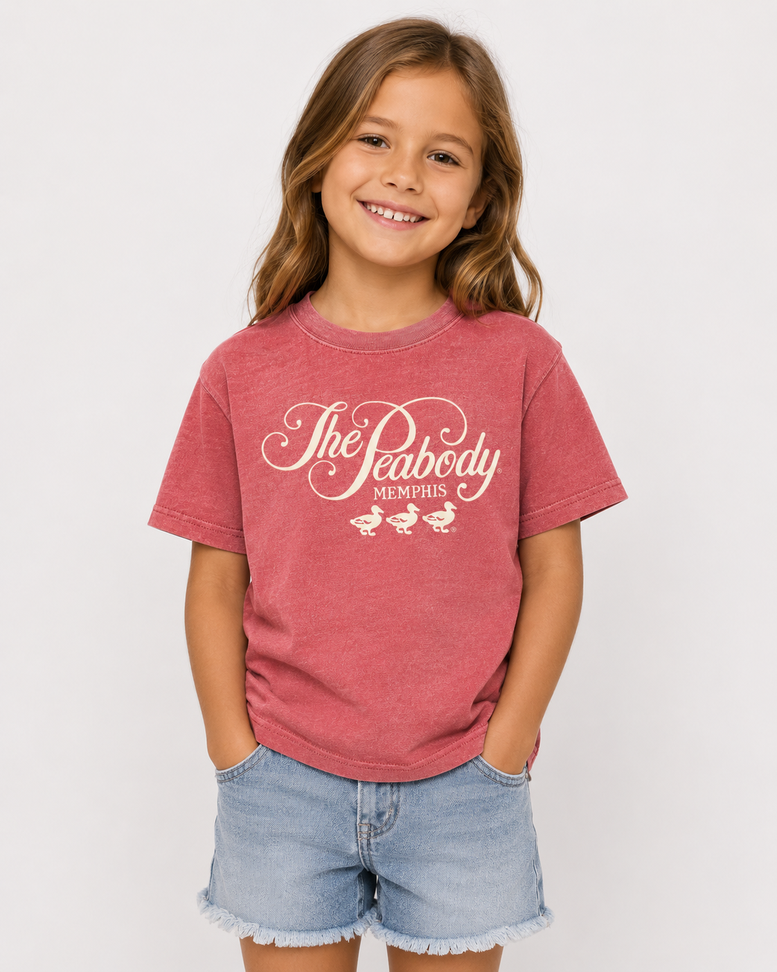 Youth Peabody Hotel Tee - Scarlett