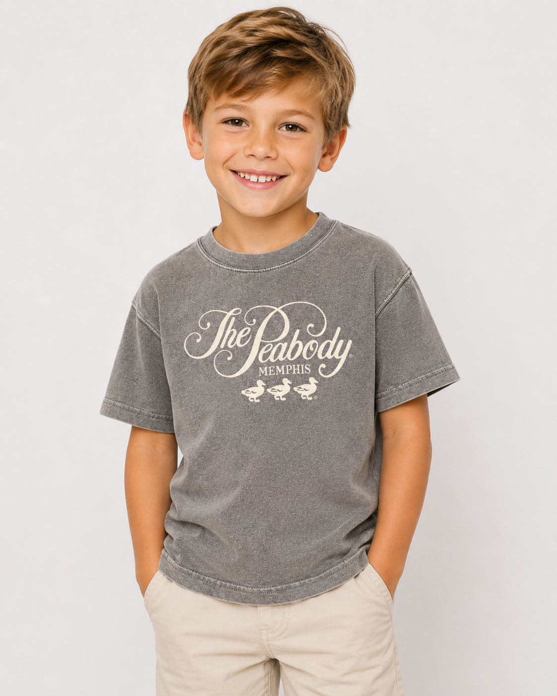 Youth Peabody Hotel Tee - Charcoal