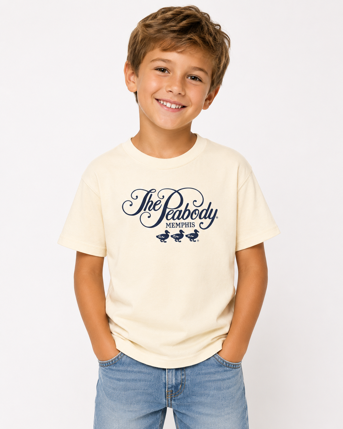 Youth Peabody Hotel Tee - Cream