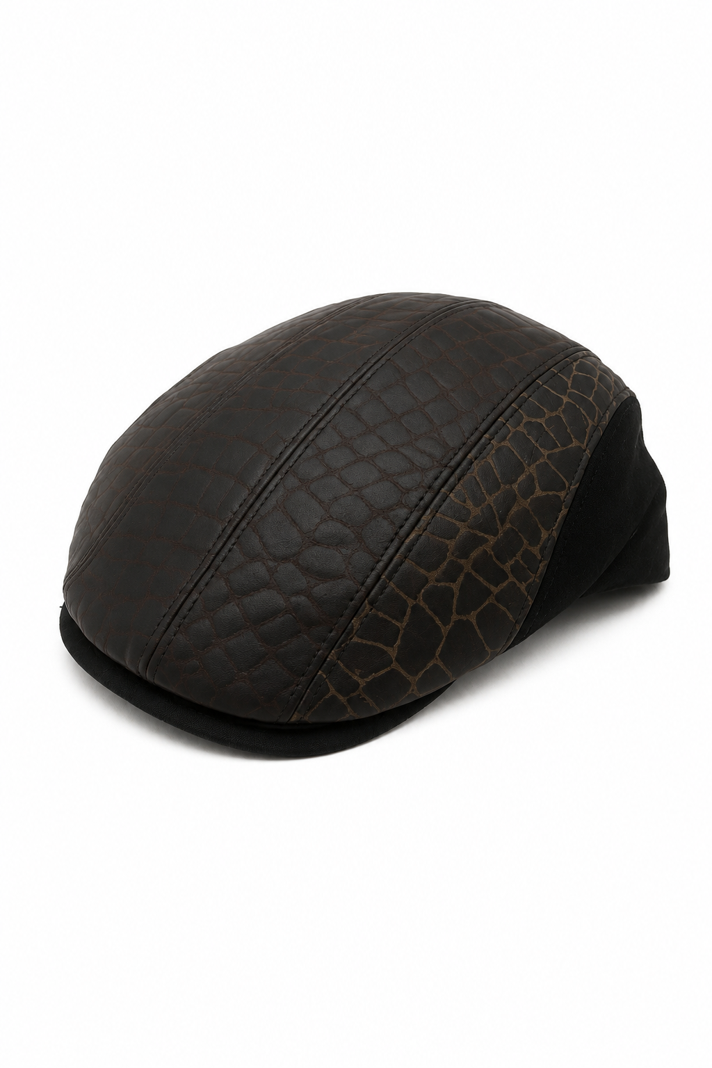 Leather Gator Flat Cap