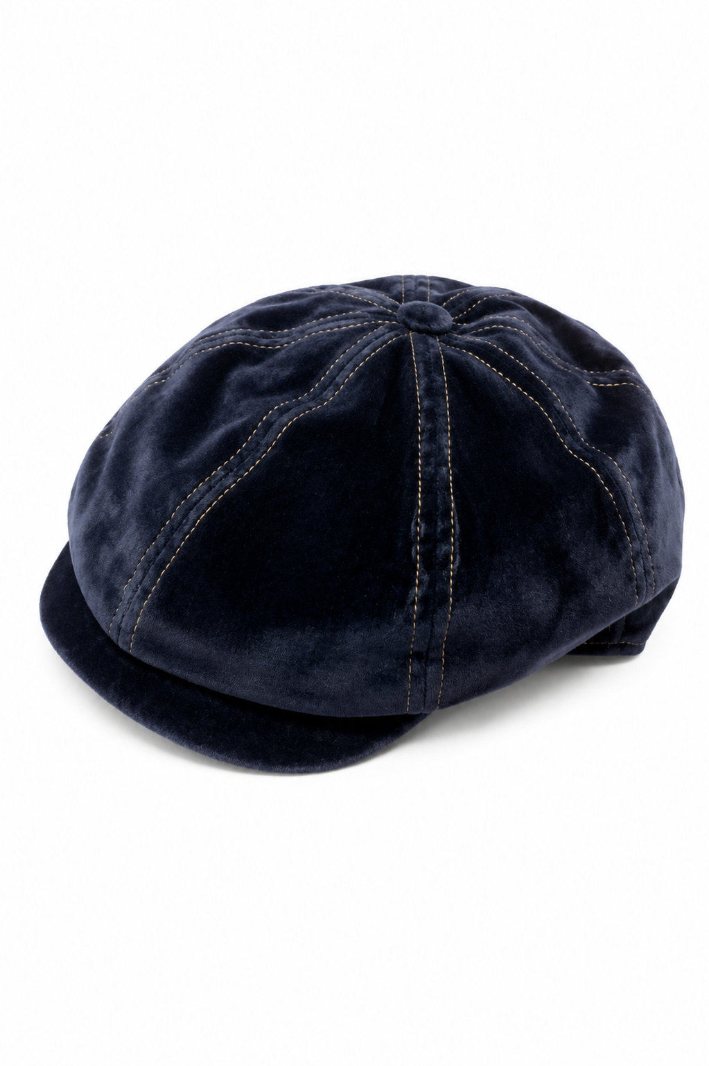 Retro Velvet Flat Cap