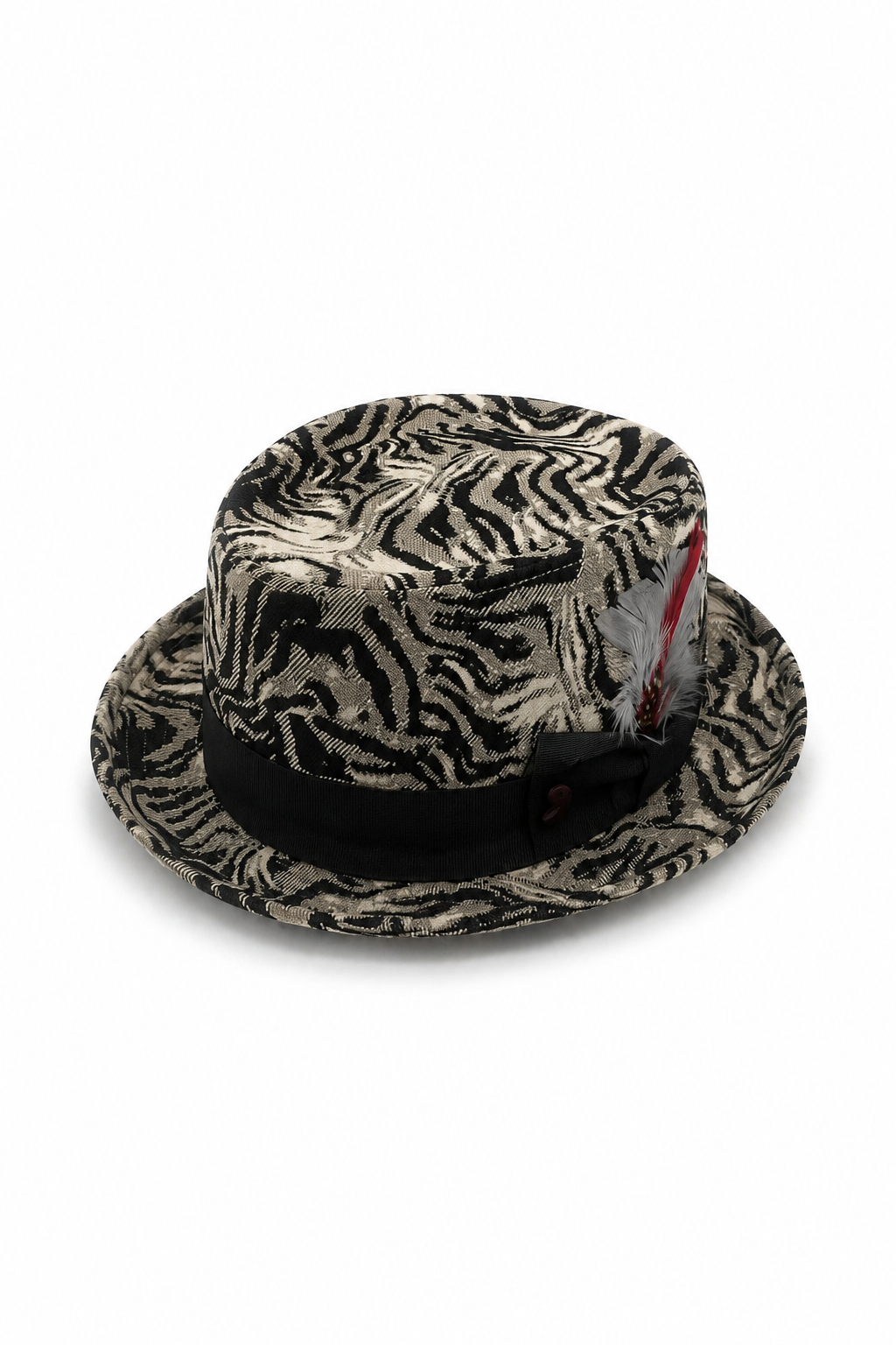 Zebra Pork Pie Hat