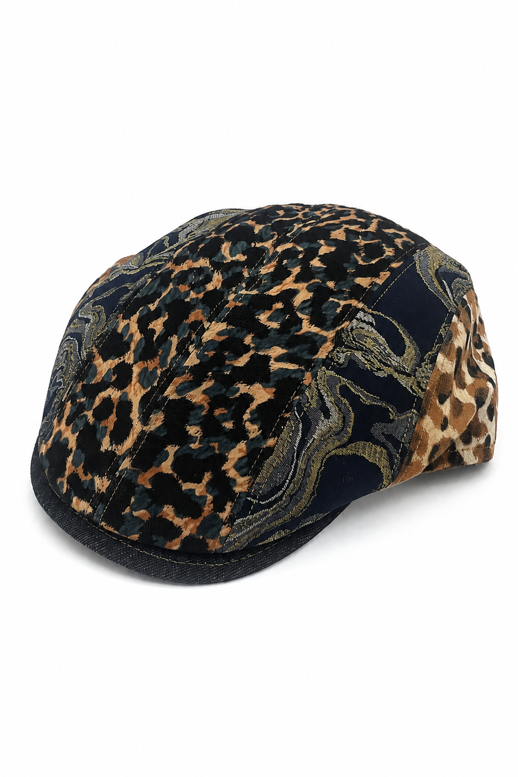 Multi Pattern Flat Cap