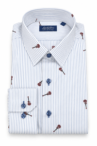 Pinstripe Guitar Sport Shirt