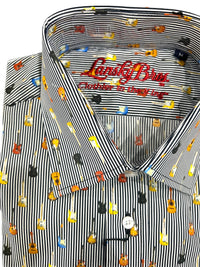 Pinstripe Guitar Sport Shirt