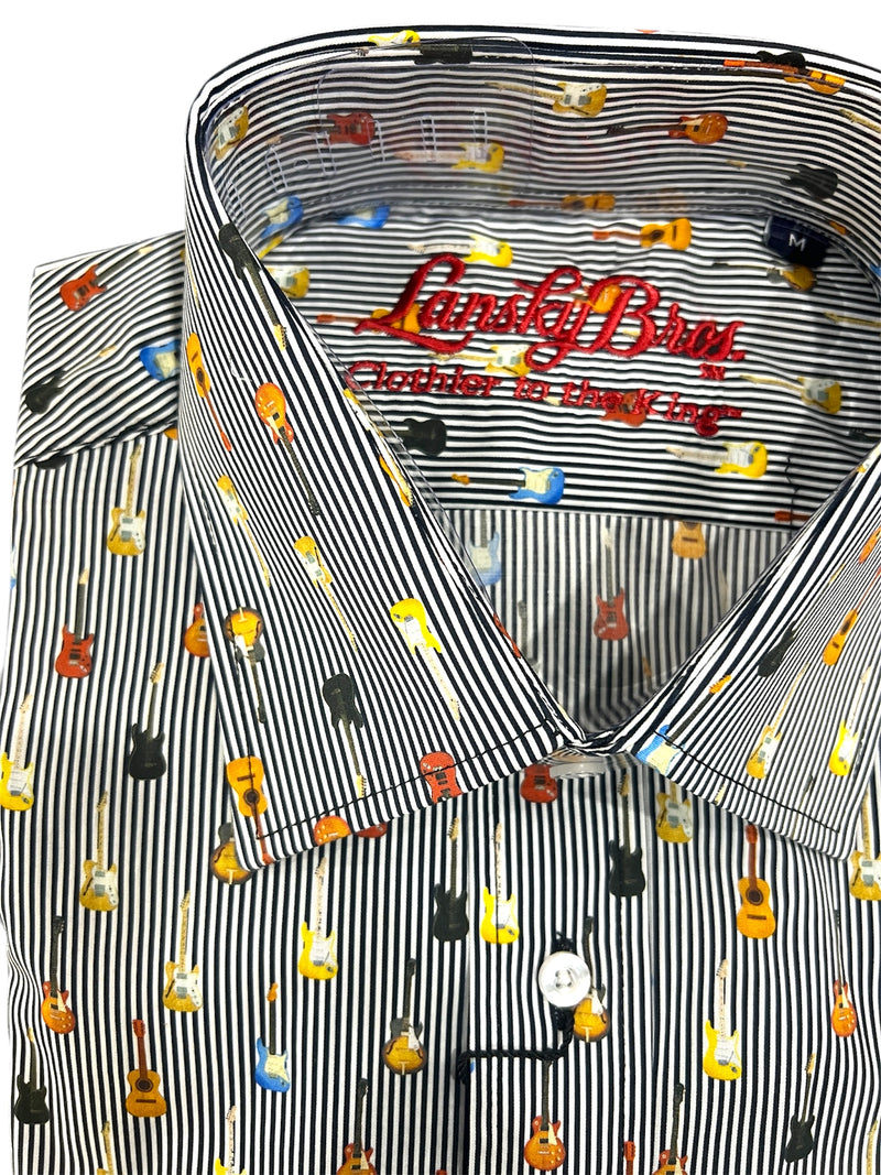 Pinstripe Guitar Sport Shirt