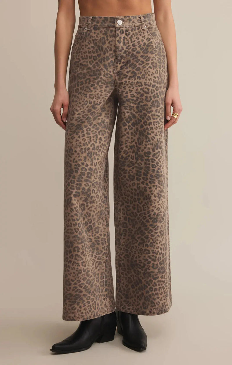 Marli Denim Leopard Pants Z Supply
