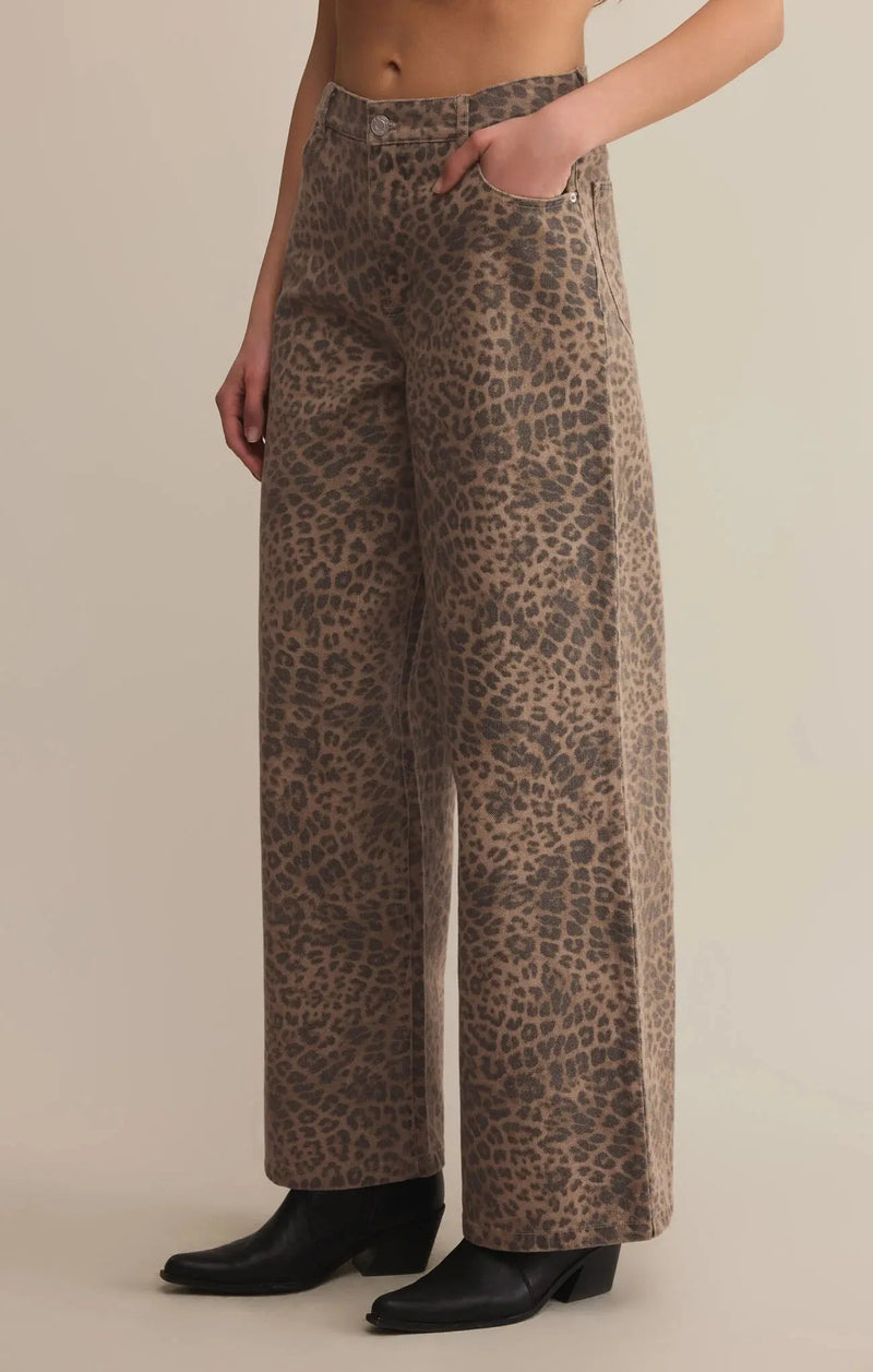 Marli Denim Leopard Pants Z Supply