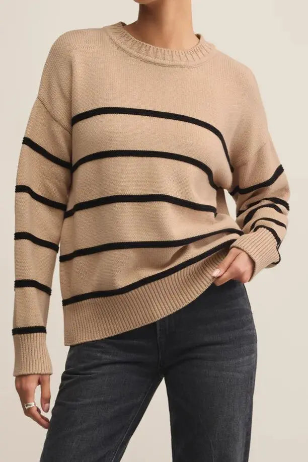 BOYFRIEND STRIPED SWEATER Z Supply