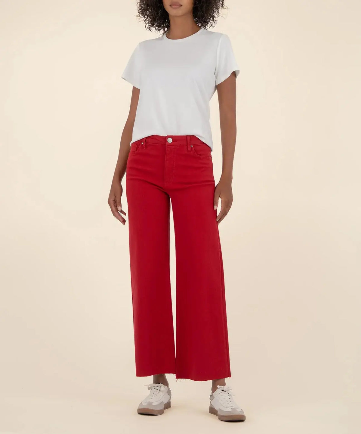 Meg High Rise Wide Leg - Ruby Red KUT