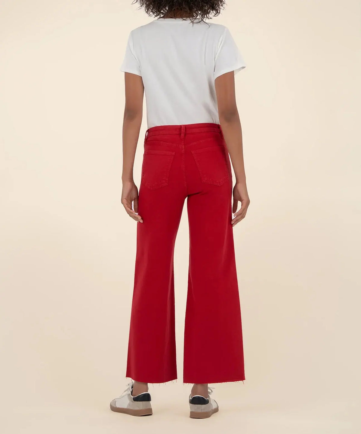 Meg High Rise Wide Leg - Ruby Red KUT