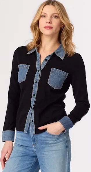 Denim Knit Shirt English Factory