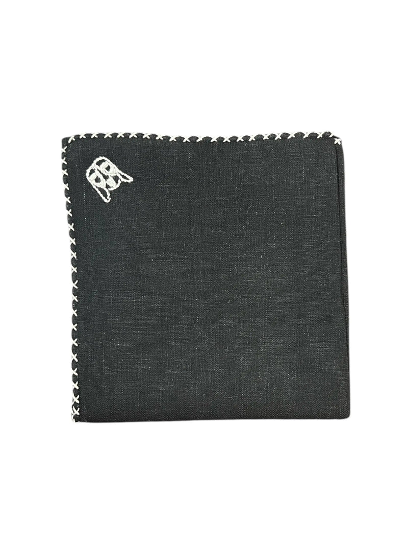 Limited Edition Hound Dog Pocket Square - Black Clothier to The King
