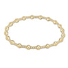 classic sincerity pattern  bead bracelet - gold