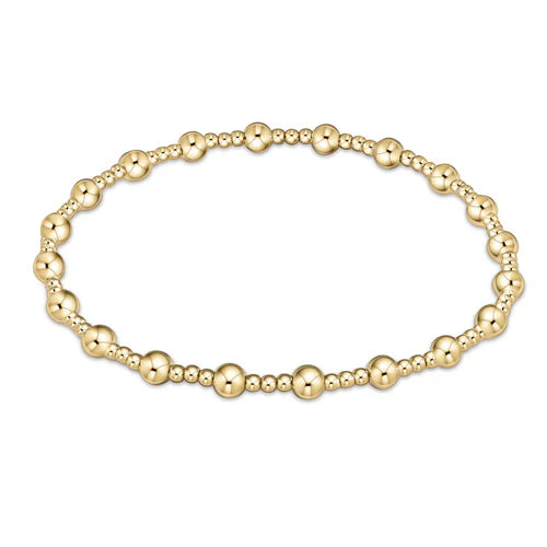 classic sincerity pattern  bead bracelet - gold