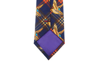 English Woven Silk 'Flying Mallard' Tie - Navy