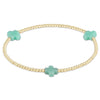 Signature cross gold pattern 2mm bead bracelet (3 Colors)