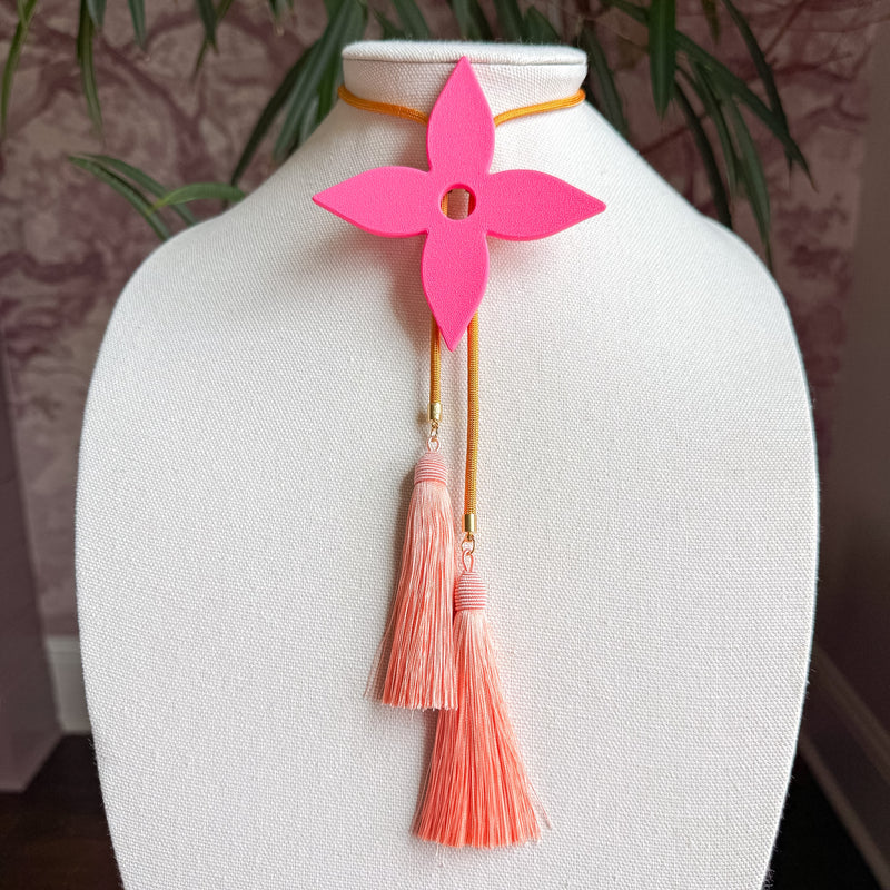 Ace of Diamonds Bolo Flamingo Pink