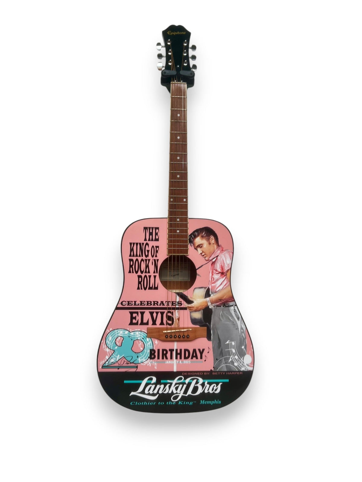 Elvis' 90th Birthday Epiphone Guitar Clothier to The King