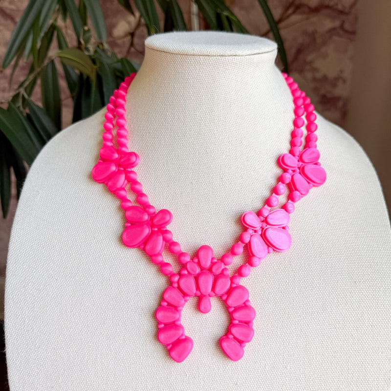 Night Bloom Necklace in Flamingo Pink