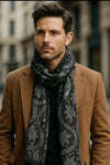 Classic All Over Paisley Brushed Silk Scarf Chelsey