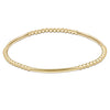 bliss bar gold pattern 3mm bead bracelet - gold