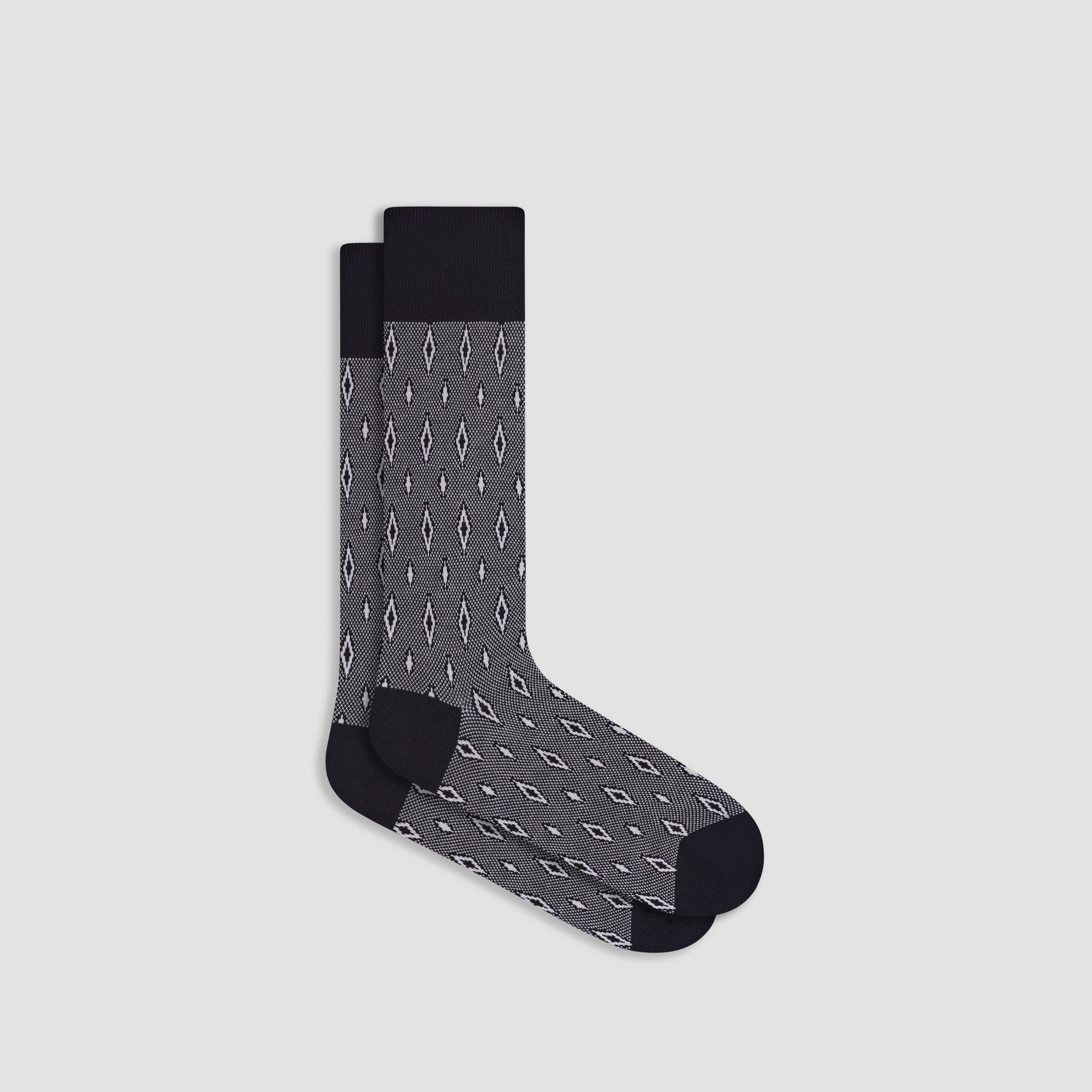Diamond Mid-Calf Socks - Black