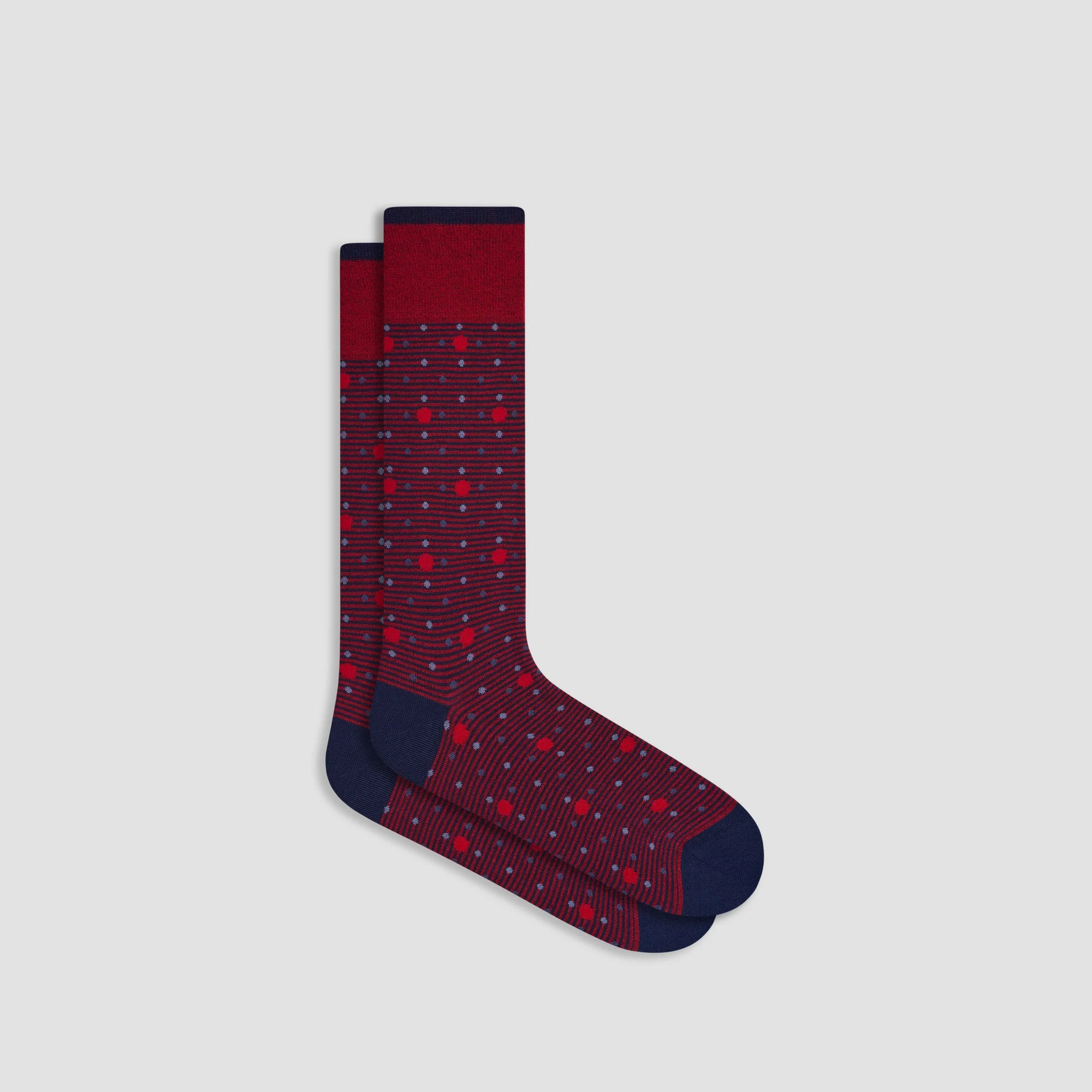 Polka Dot Mid-Calf Socks - Red