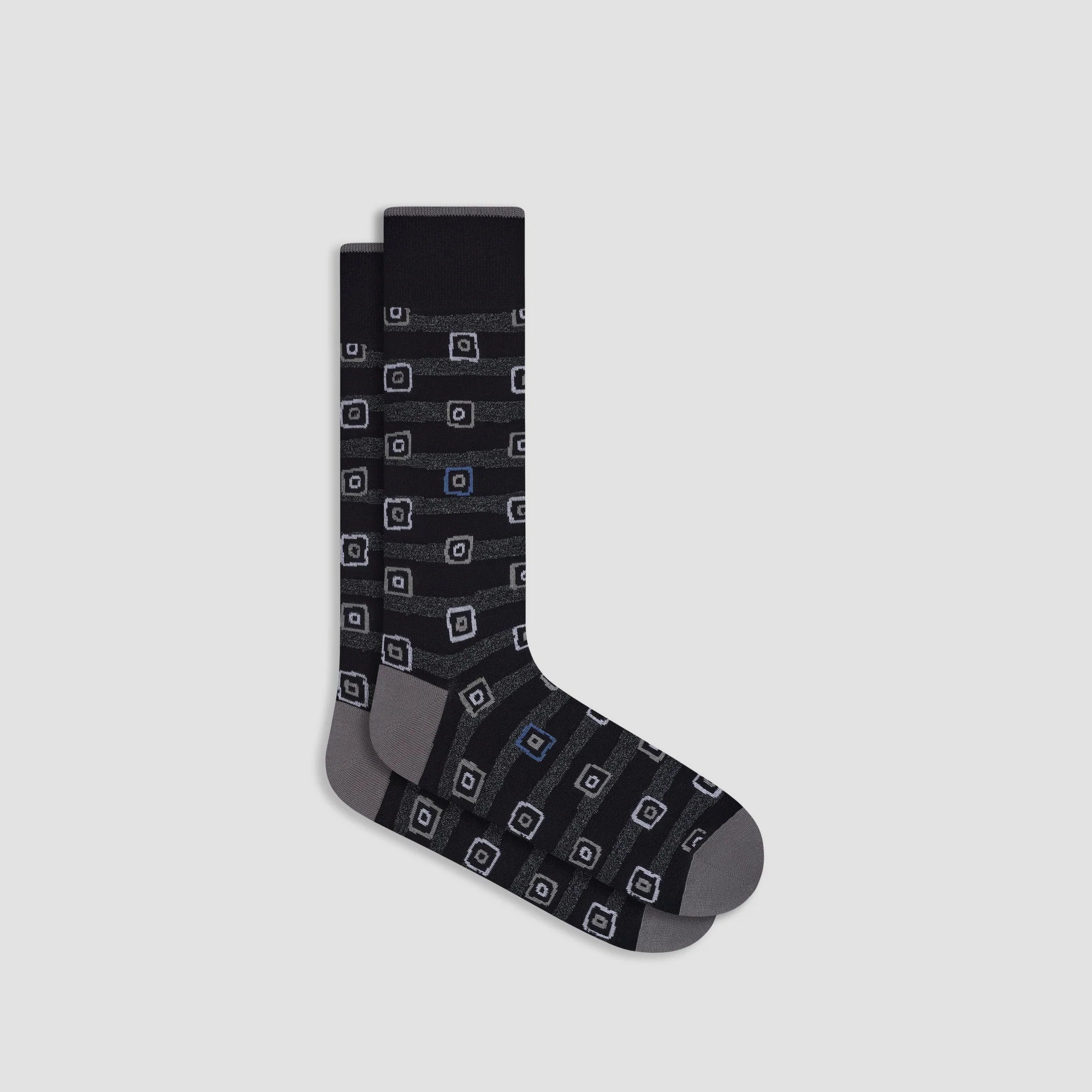 Geometric Mid-Calf Socks - Black