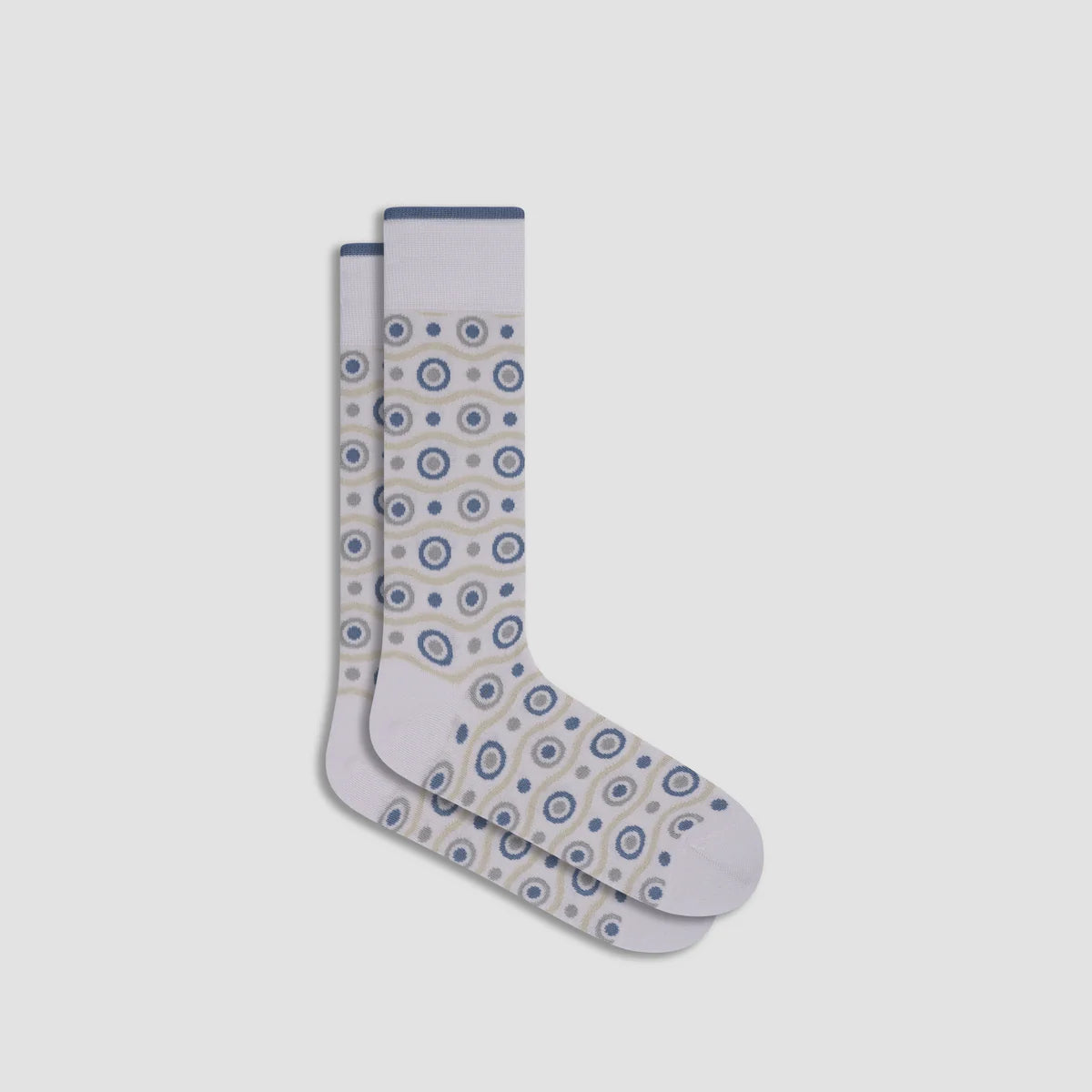 Geometric Mid-Calf Socks - Stone