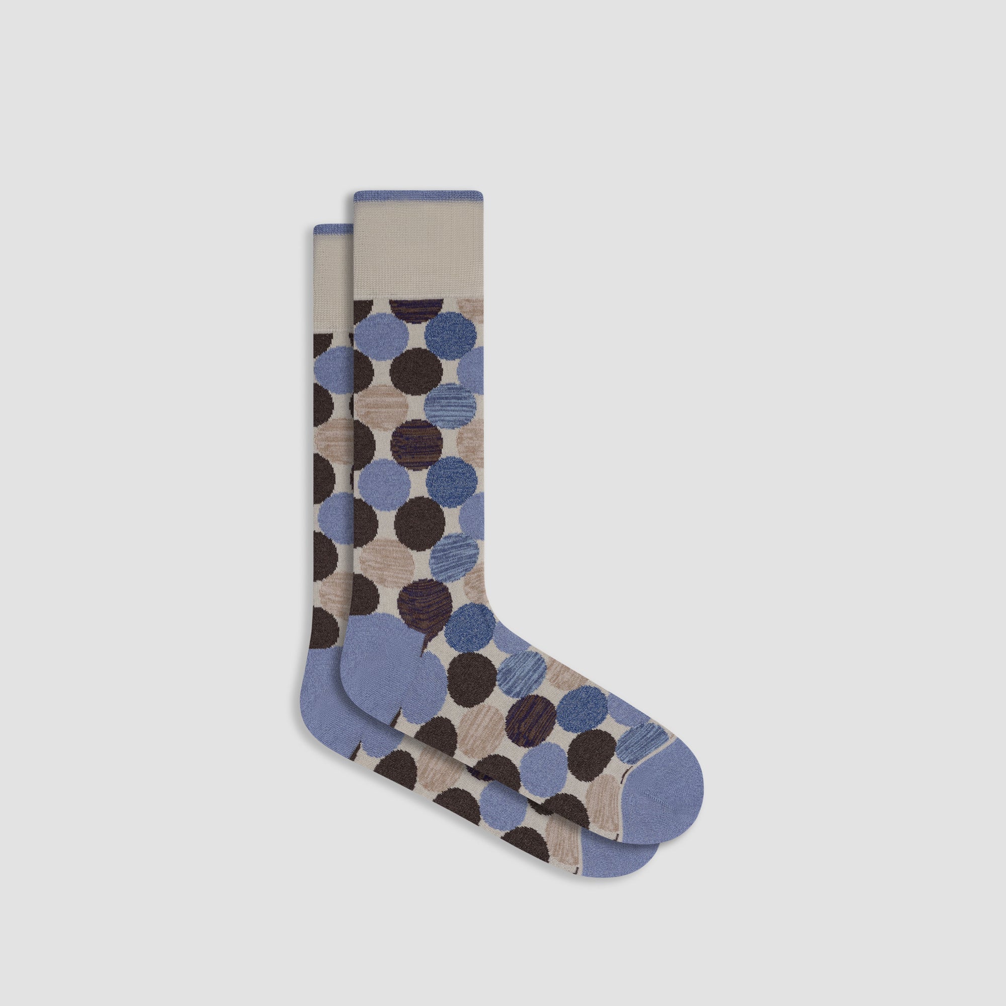 Coin Dot Mid-Calf Socks- Sand
