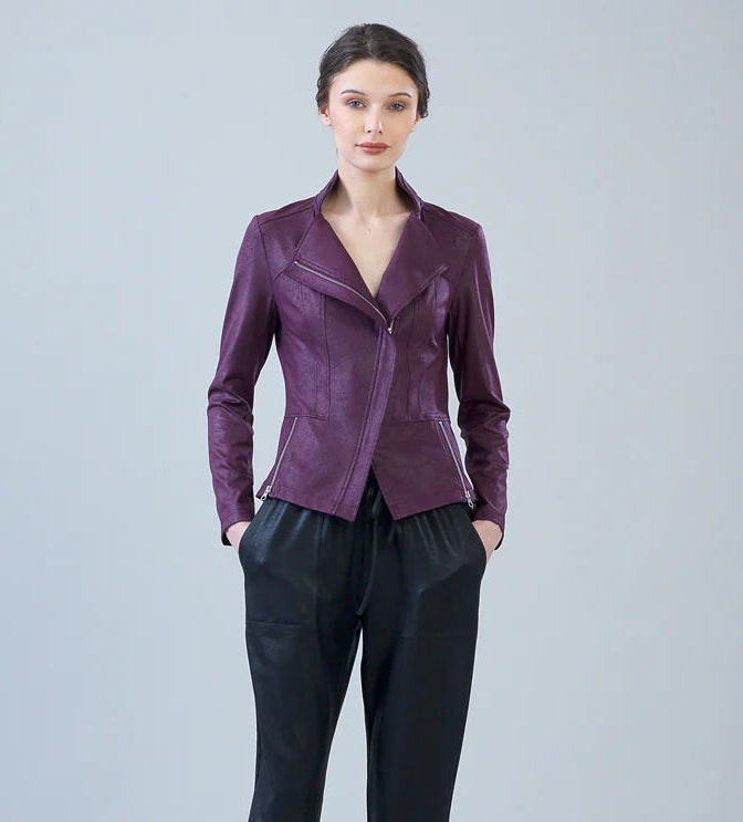 Liquid Leather™ Signature Jacket – Plum