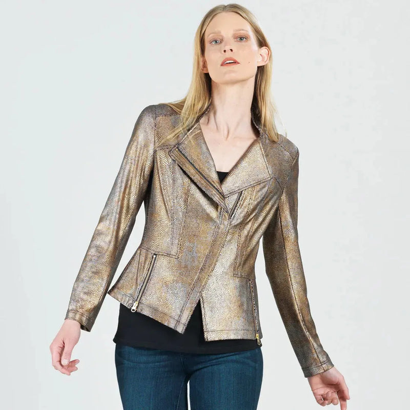 Metallic Liquid Leather™  Signature Jacket - Copper Clara Sun Woo