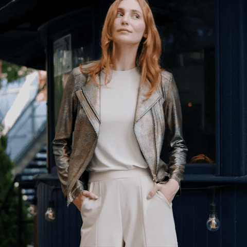 Metallic Liquid Leather™  Signature Jacket - Copper Clara Sun Woo