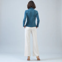 Soft Suede Signature Jacket - Blue Moss