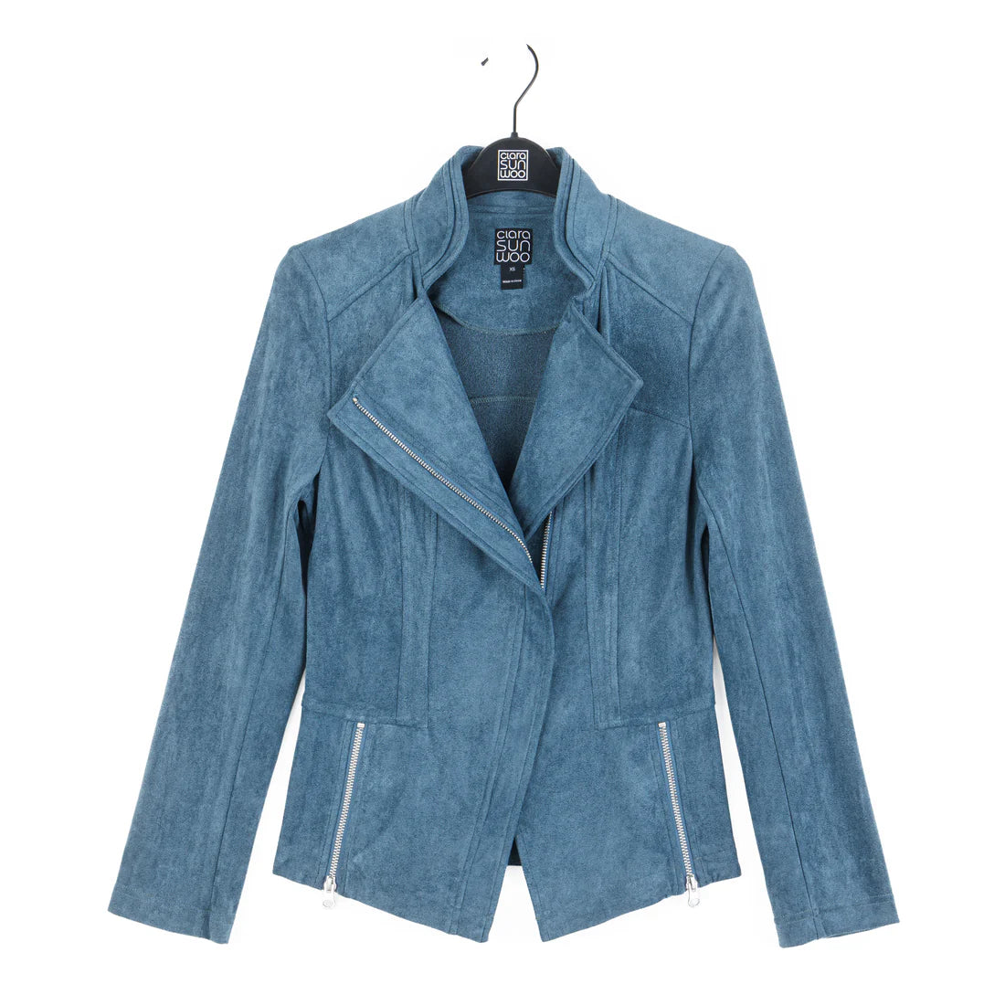 Soft Suede Signature Jacket - Blue Moss