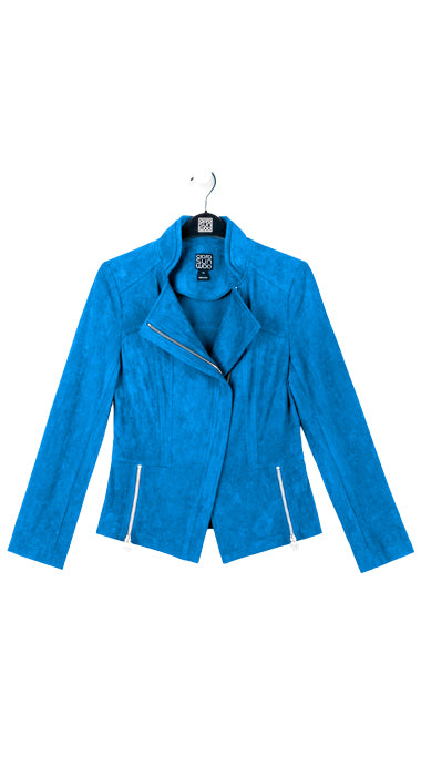 Signature Soft Suede Jacket - French Blue