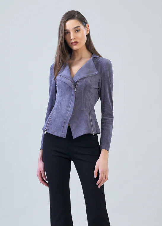 Soft Suede Signature Jacket - Violet