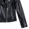 Sequin Knit - Liquid Leather™ Sheen Moto Jacket Clara Sun Woo