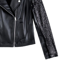 Sequin Knit - Liquid Leather™ Sheen Moto Jacket Clara Sun Woo